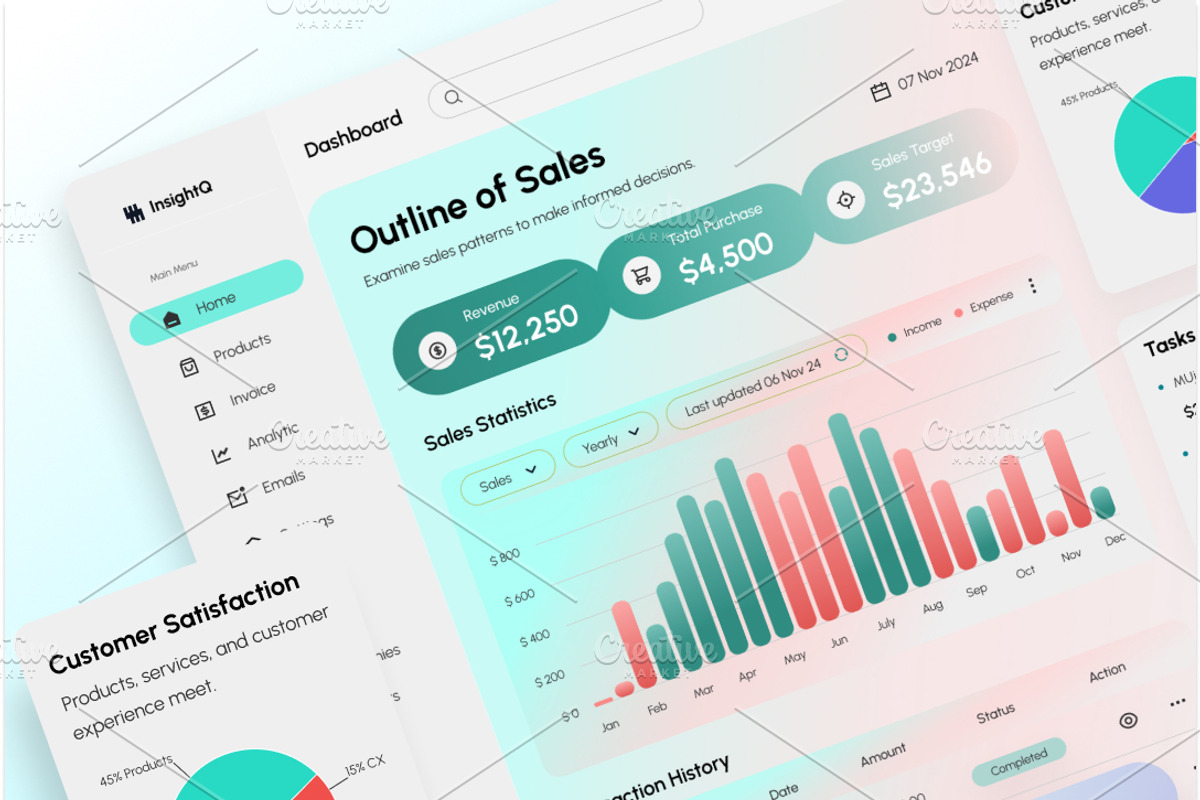 CRM Dashboard Design, a Websites & App Template by Sujun Baidyaa (Photo 3 of 3)