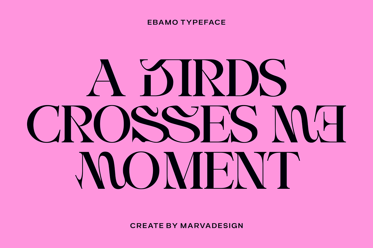 Ebamo - Serif Display Font, a Serif Font by Marvadesign (Photo 2 of 9)