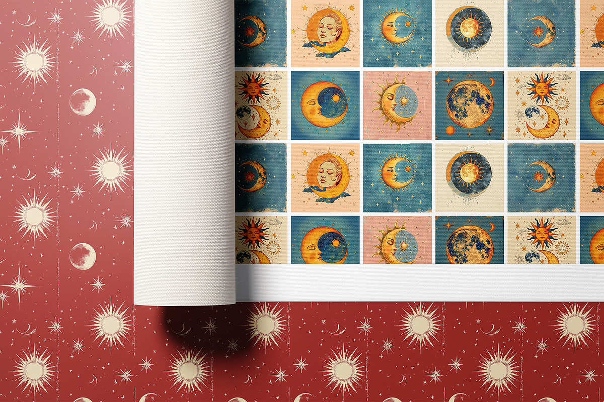 Celestial Patterns and Art Prints, a Pattern Graphic by Ninterints (Photo 7 of 19)