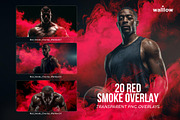 Red Smoke PNG Photo Overlays, a Layer Style Add-On by Walllow Creatives (Thumbnail 3 of 6)