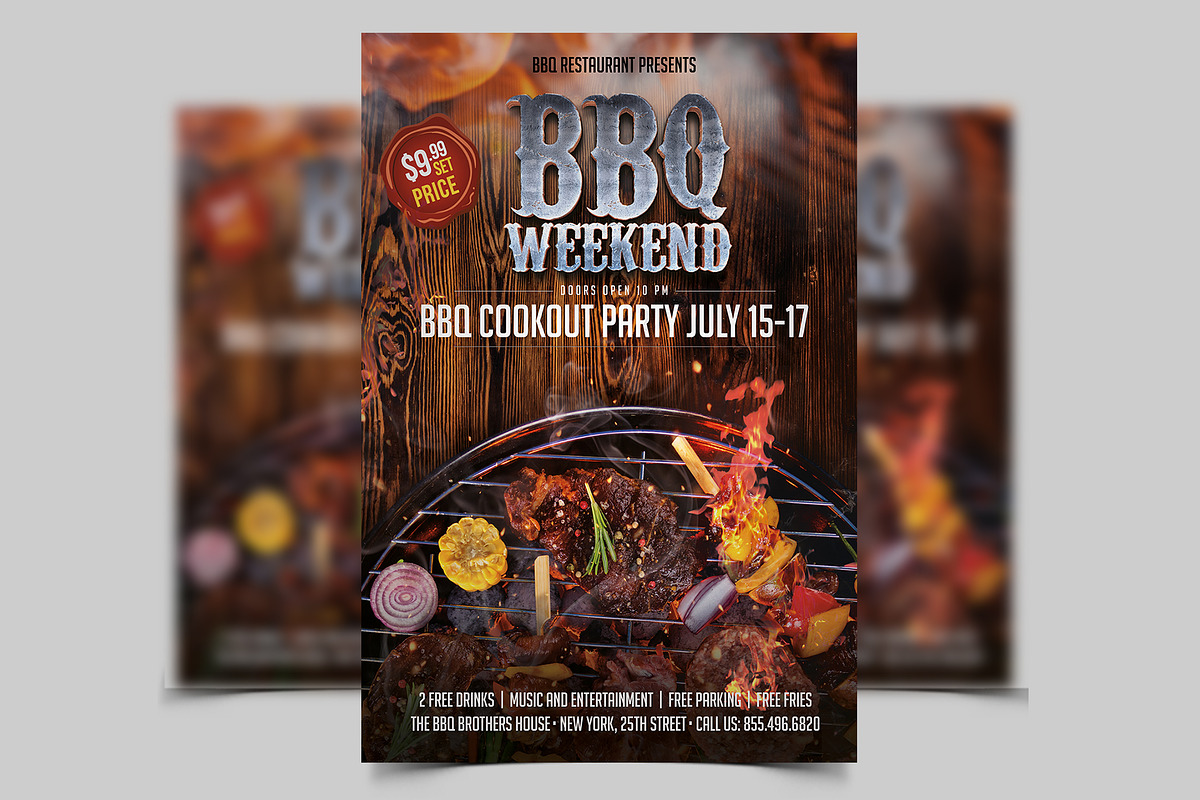 BBQ Flyer, a Flyer Template by MadridNYC (Photo 1 of 3)