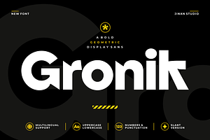 Gronik - Geometric Display Sans