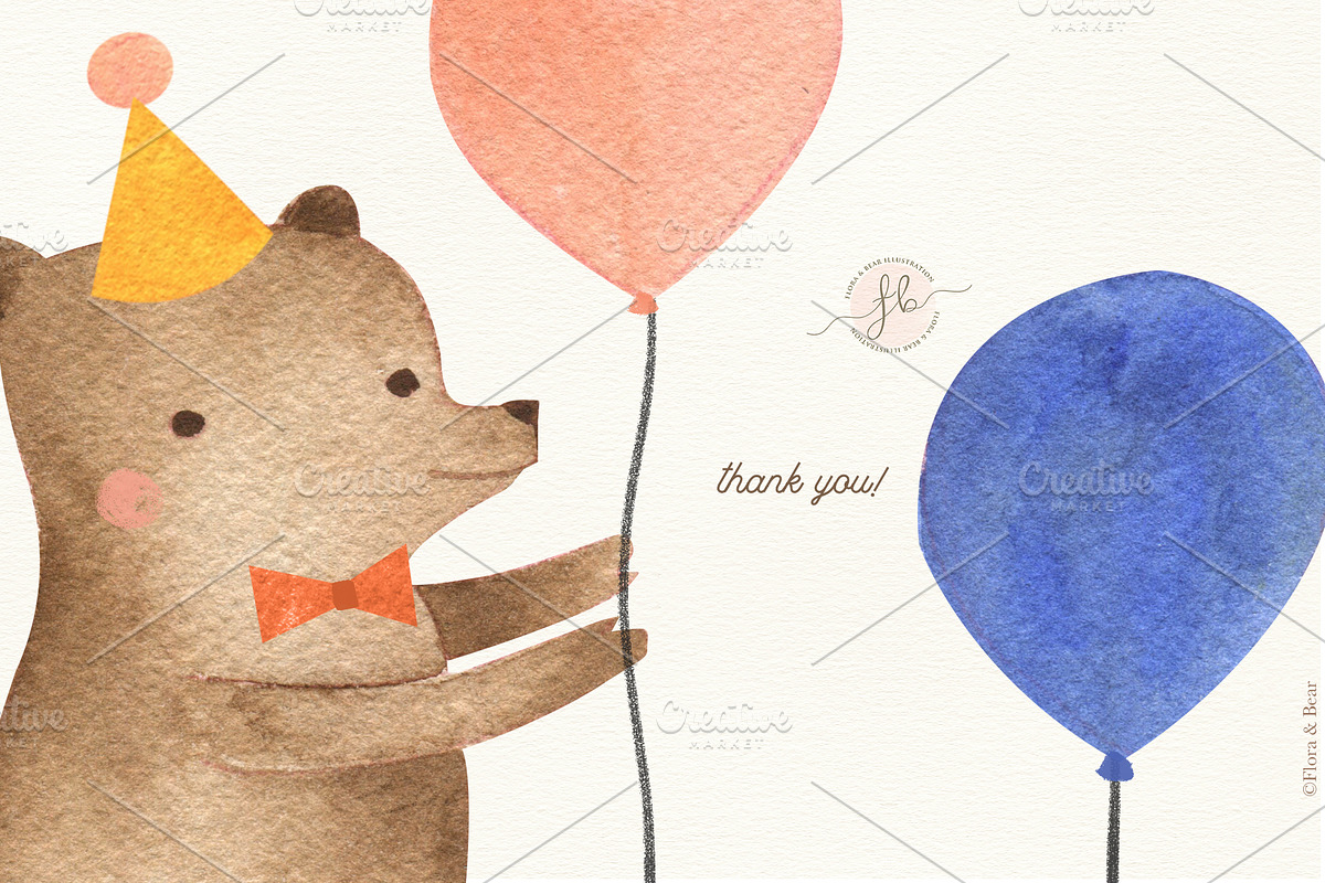 Happy Birthday !, an Animal Illustration by Flora+Bear (Photo 6 of 6)
