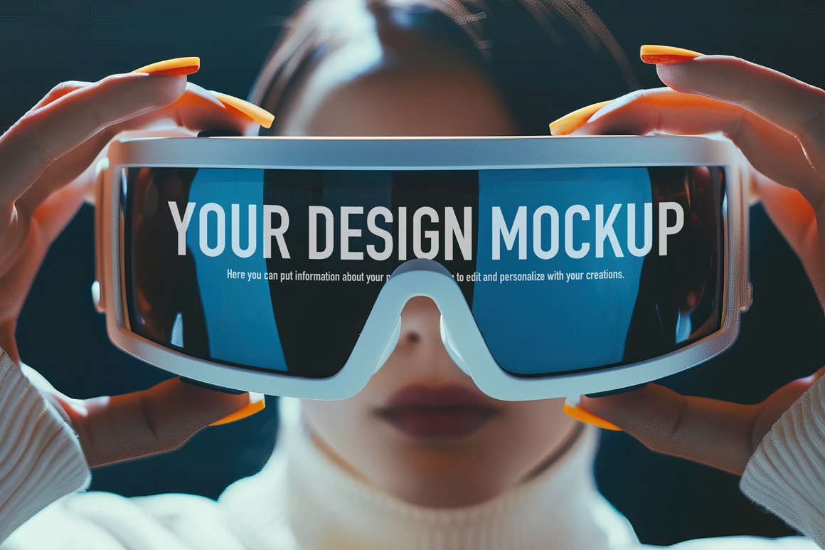 Virtual reality headset mockup, an Advertising Mockup by OSORIOartist ...