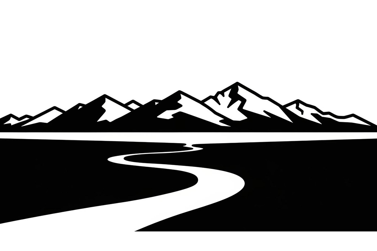 50 Mountain Landscape Silhouette Bun, an Illustration by Designer_Momina (Photo 12 of 51)
