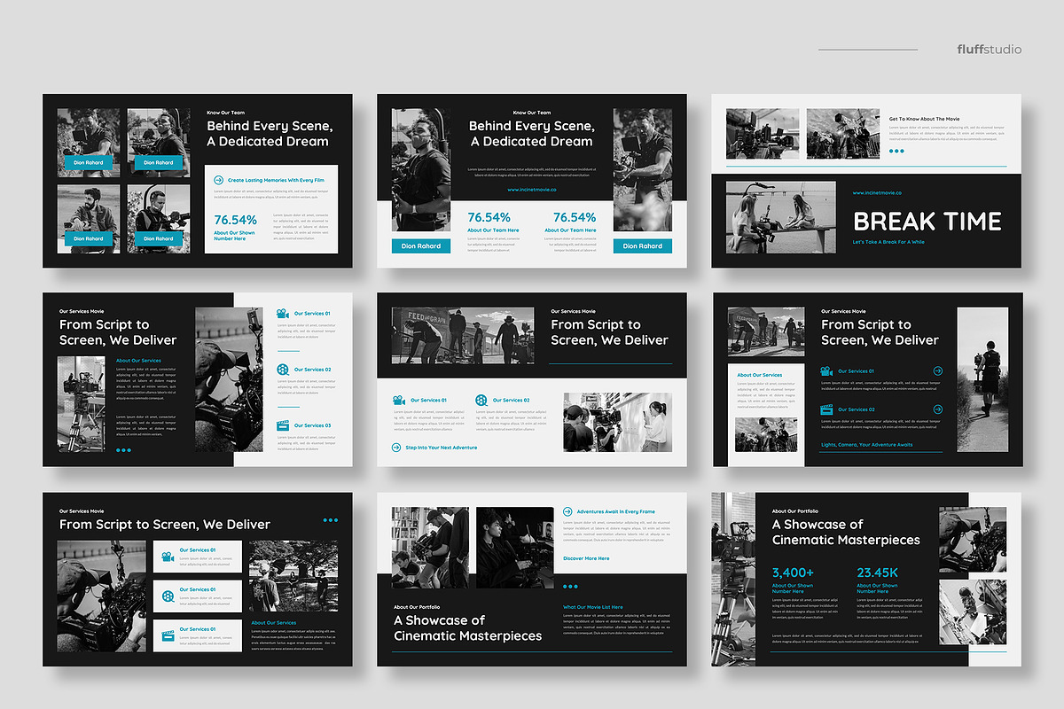Video, Film & Movie Keynote Template, a Presentation Template by fluffstudio (Photo 3 of 4)