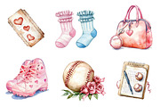 Coquette Baseball Clipart, an Illustration by CreationArt (Thumbnail 5 of 5)