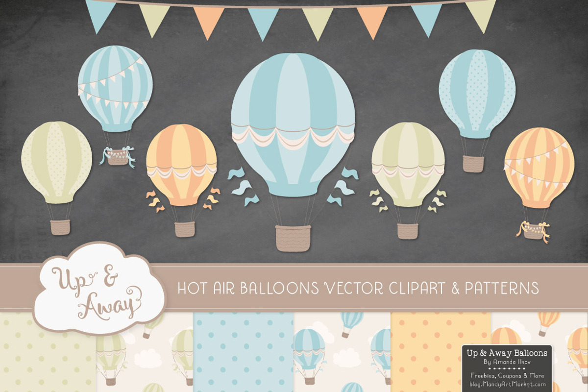 Vintage Boy Hot Air Balloons, an Illustration by Amanda Ilkov (Photo 2 of 5)
