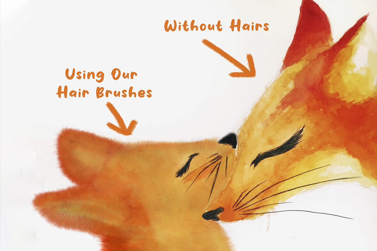 Animal Hair Brushes, a Brush Add-On by Velo Graphic Studio (Photo 2 of 7)