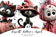 coquette Halloween clipart, a Seasonal Illustration by CreationArt (Thumbnail 1 of 7)