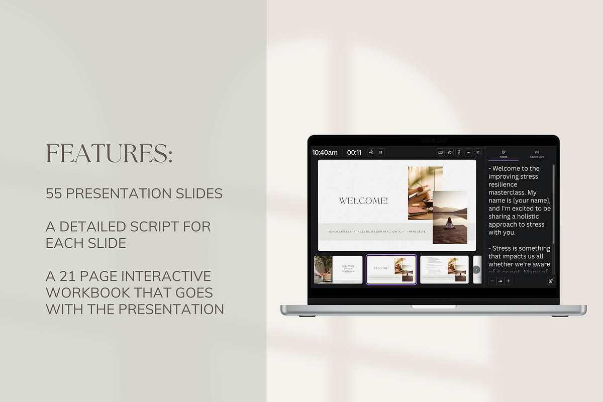 Done-For-You Stress Masterclass, a Presentation Template by Naturopath Hub (Photo 3 of 9)