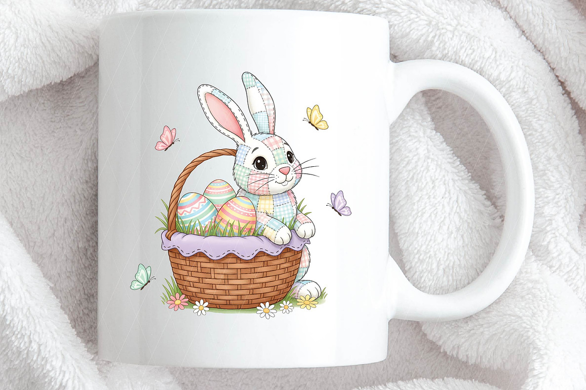 Patchwork Easter Bunny PNG, Cute Eas, an Illustration by DreamPrint404 (Photo 3 of 6)