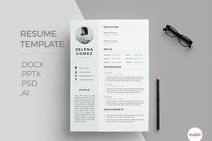 Elegant 1 Page Resume Template, a Resume Template by Emaholic Template