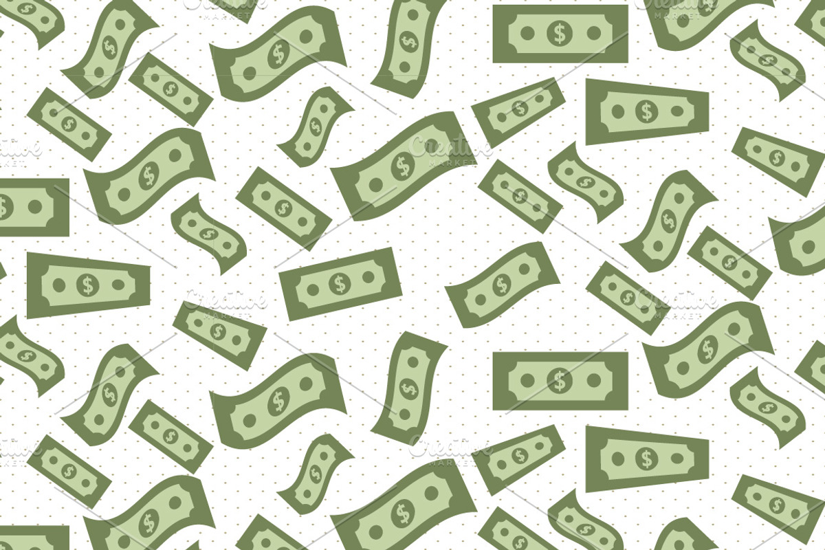 Dollar Bill Pattern, a Pattern Graphic by gina_art
