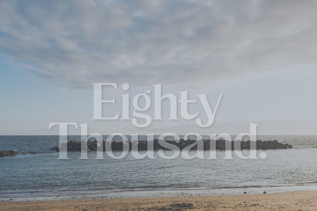 Eighty Thousand, a Serif Font by Jrray Studio (Photo 5 of 6)