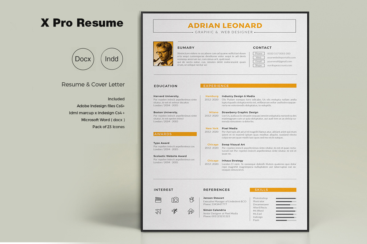 X pro Resume, a Resume Template by sz81 (Photo 5 of 6)