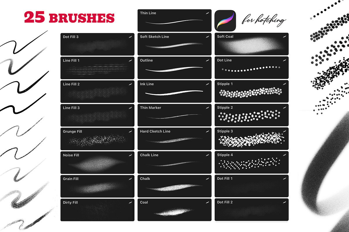 Basic Brushes for Procreate, a Brush Add-On by Andrew Skoch Design (Photo 8 of 8)