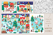 Christmas village clipart kit, an Object Graphic by Lexi Claus (Thumbnail 4 of 8)
