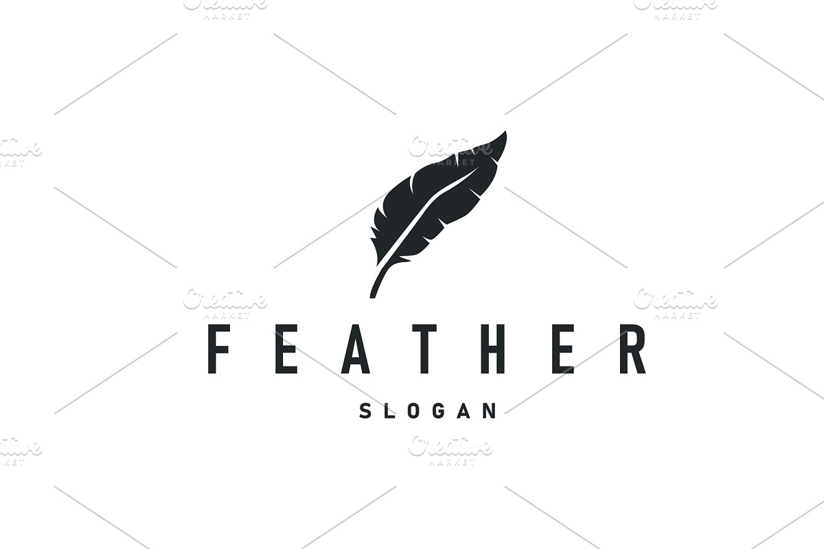 bird feather logo simple design, a Branding & Logo Template by Maylianaw28