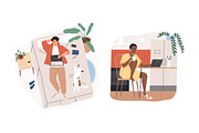 Remote and freelance relaxed work, a Person Illustration by Good Studio (Thumbnail 2 of 10)