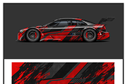 Bold Red & Black Car Wrap Design, a Technology Illustration by CarWrap design (Thumbnail 1 of 3)