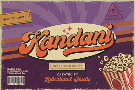 Kandani - Retro Bold Script, a Script Font by Letterhend Studio