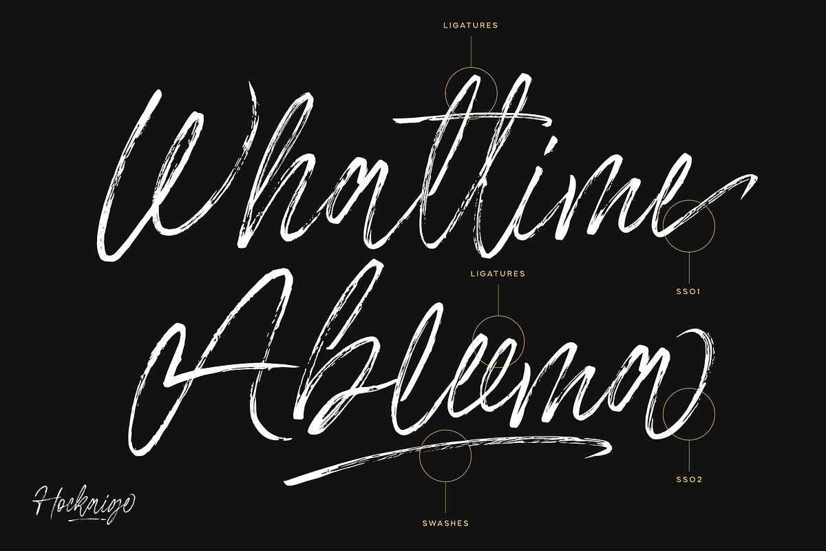 Hockaige - Elegant Handwritten Brush, a Handwritten Font by Sealoung (Photo 2 of 12)