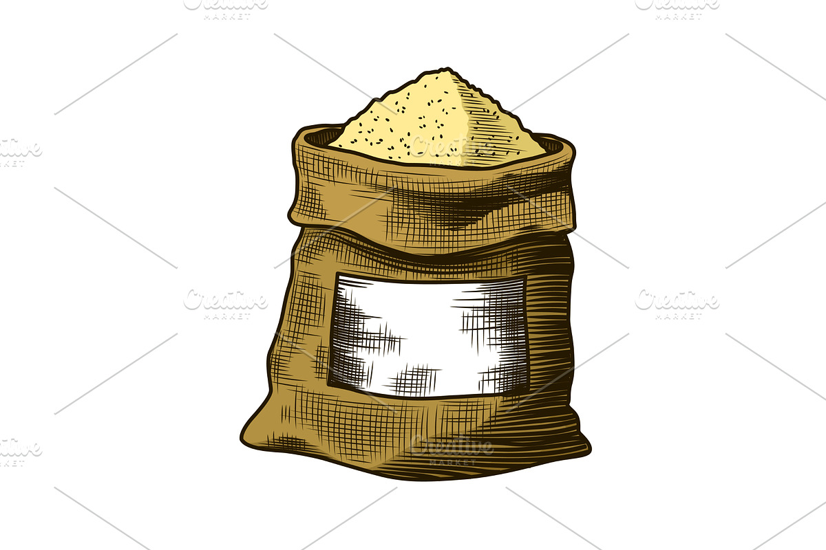 Cane sugar. Product from, a Food Illustration by Things for designers