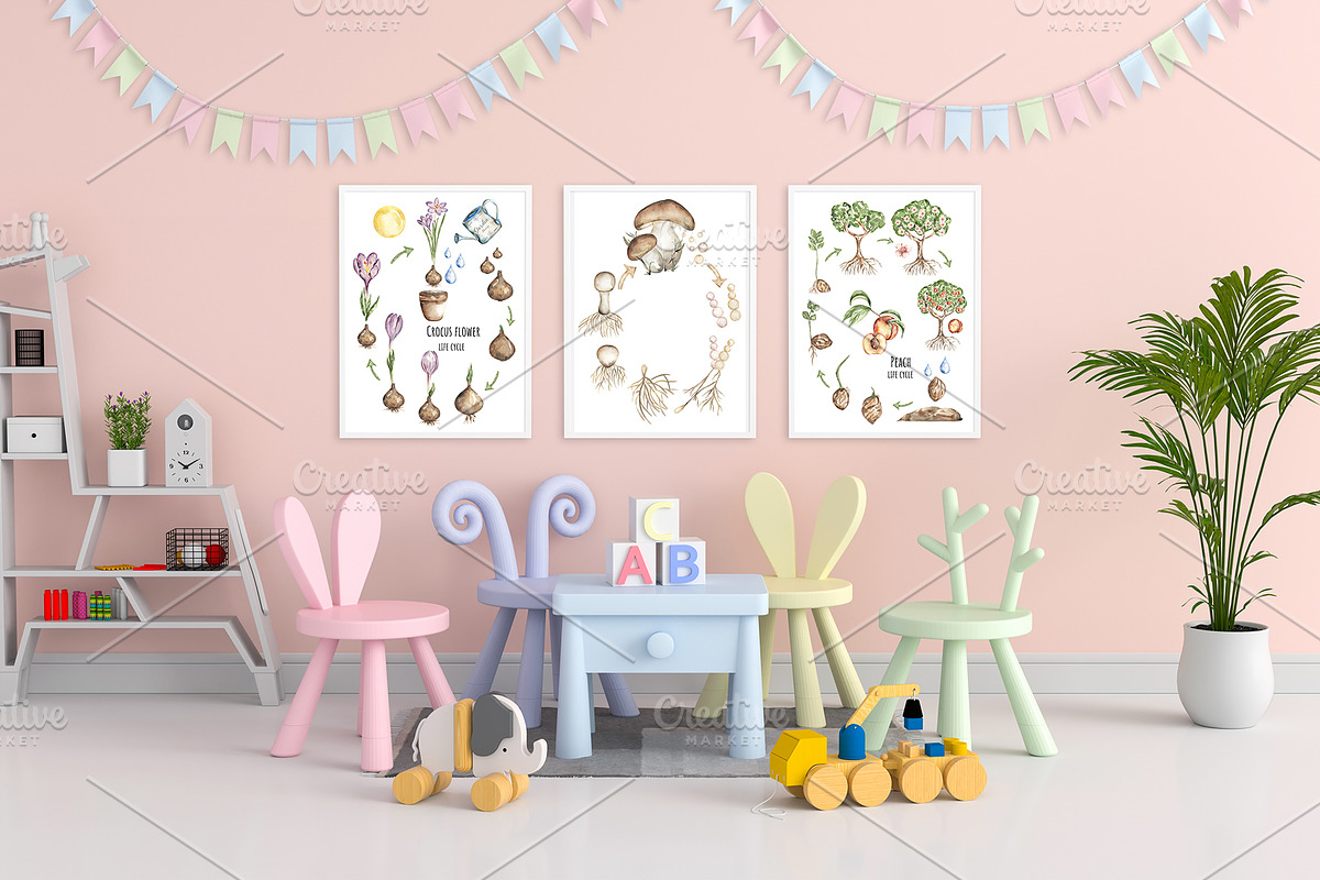 Watercolor Plant Life Cycle, an Education Illustration by MayaNavits (Photo 7 of 10)