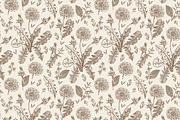 4 Seamless Flowers Dandelion Vintage, a Pattern Graphic by Vintage (Thumbnail 6 of 11)