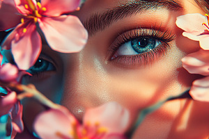Portrait of young woman standing among the flowering trees, a Beauty & Fashion Photo by AlyaAnd