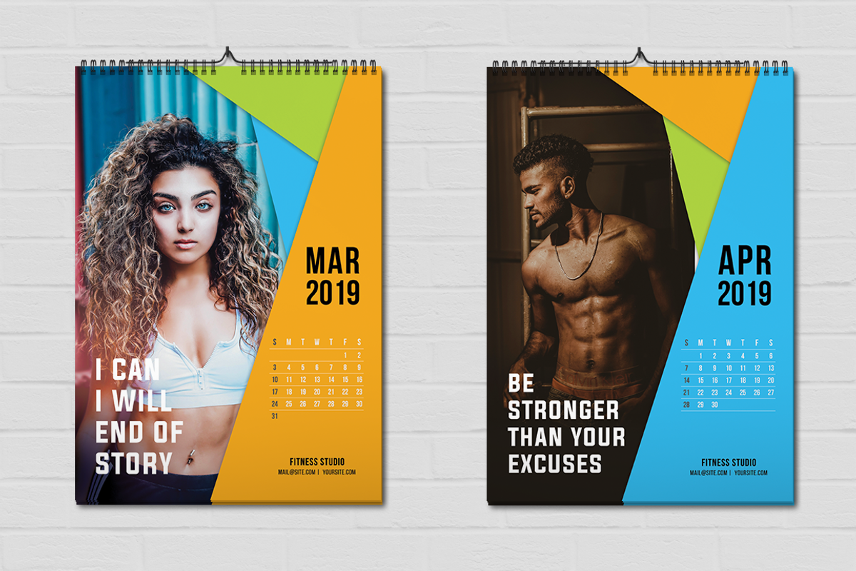 Fitness Calendar 2019, a Stationery Template by Jaisivakumar (Photo 4 of 9)