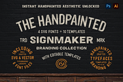 The Handpainted Signmaker Collection, a Handwritten Font by Hustle Supply Co. (Thumbnail 1 of 16)