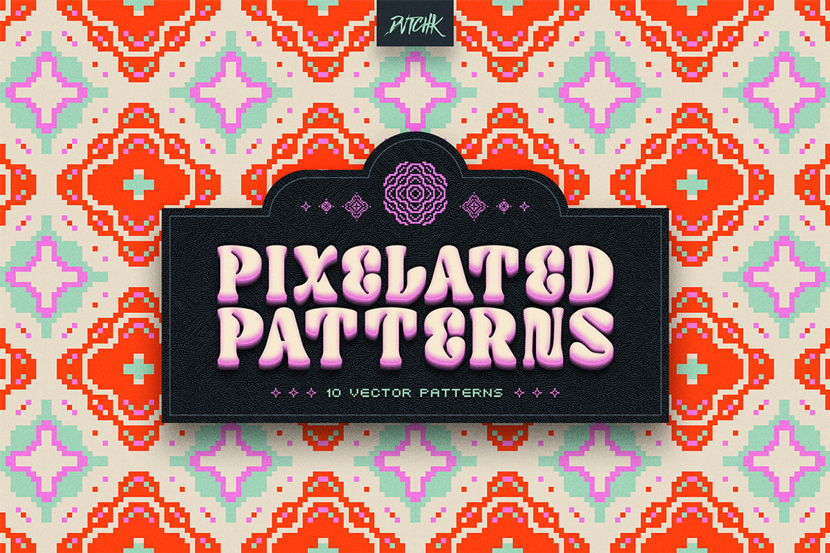 Pixel Mosaic Patterns | Vol. 06, a Pattern Graphic by dvtchk (Photo 9 of 10)