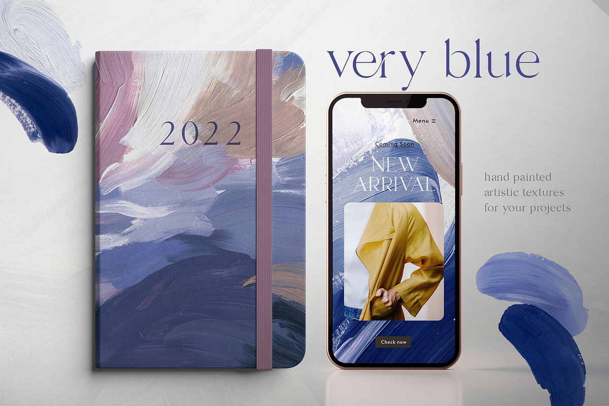 VERY PERI & BLUE abstract textures, a Texture Graphic by Yuliya Derbisheva (Photo 6 of 14)