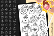 Christmas Kawaii Dessert Procreate, a Brush Add-On by DrawingStoryShop (Thumbnail 1 of 6)