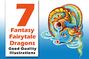 Seven fairy dragons., an Animal Illustration by Adamskyistudio (Thumbnail 1 of 4)
