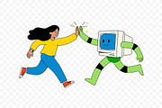 Human and Computer Collaboration, a Technology Illustration by Partikusi Design (Thumbnail 3 of 3)