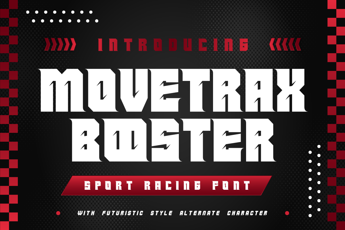 Movetrax Booster - Sport Racing Font, a Font by PutraCetol Studio (Photo 1 of 5)