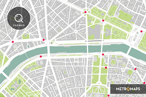 Paris Map (Vector) – Pale Regular