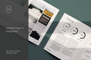Minimal Annual Report Template Canva