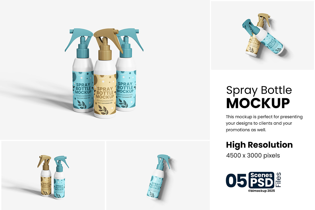 Spray Bottle Mockup, a Packaging Mockup by bimockup (Photo 1 of 6)