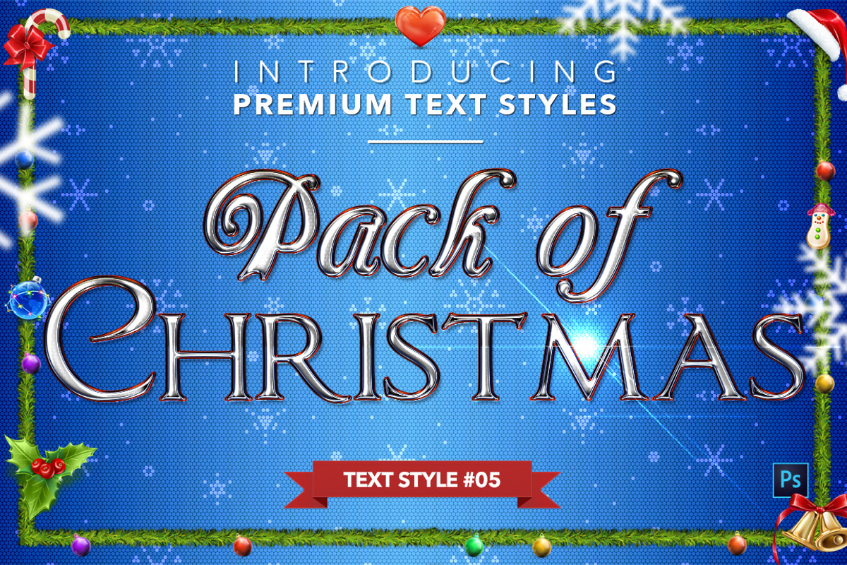 Christmas Pack #2 - Text Styles, a Layer Style Add-On by Jonas Stensgaard (Photo 6 of 23)