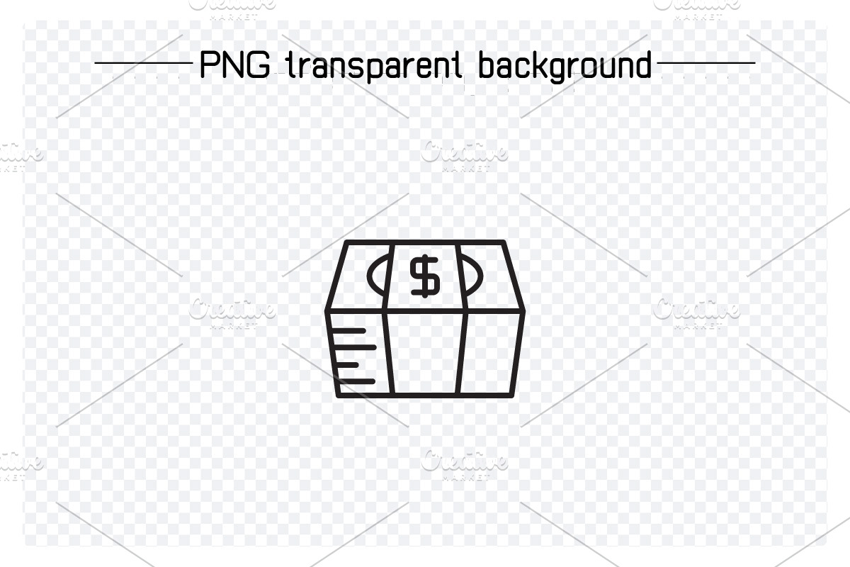 Dollar Money Line Icons Set, an Outline Icon by Designfour (Photo 4 of 7)