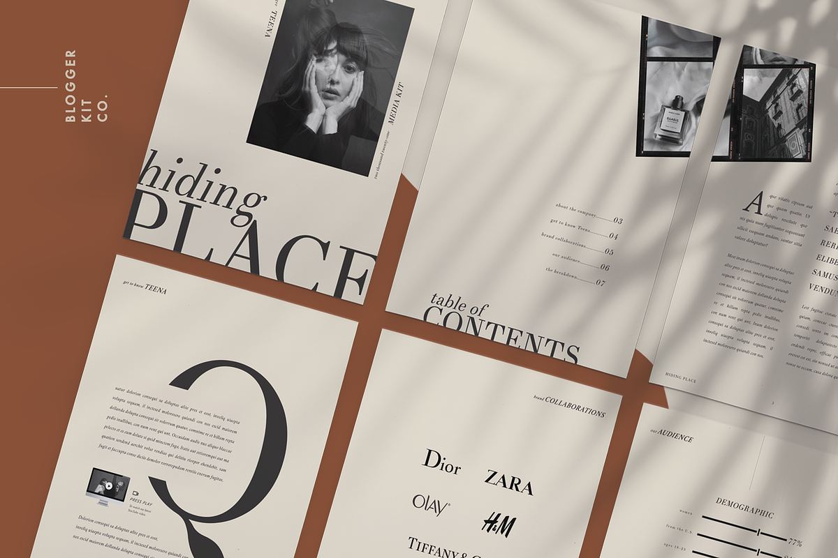 Media Kit Template for Influencers, a Social Media Template by Blogger Kit Co. (Photo 2 of 7)
