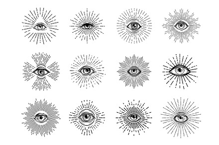 Providence illuminati eye, occult, an Illustration by Vector Tradition