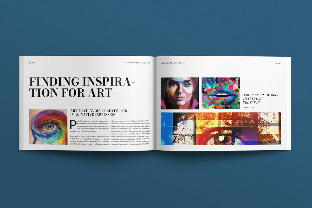 Art Exhibition Magazine Landscape, a Magazine Template by E-Type (Photo 6 of 7)