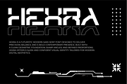 HEXRA – Futuristic Display Typeface, a Sans Serif Font by Vroz Studio (Thumbnail 2 of 8)