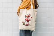 Whimsical Summer Flamingo Clipart, an Illustration by CreationArt (Thumbnail 2 of 7)