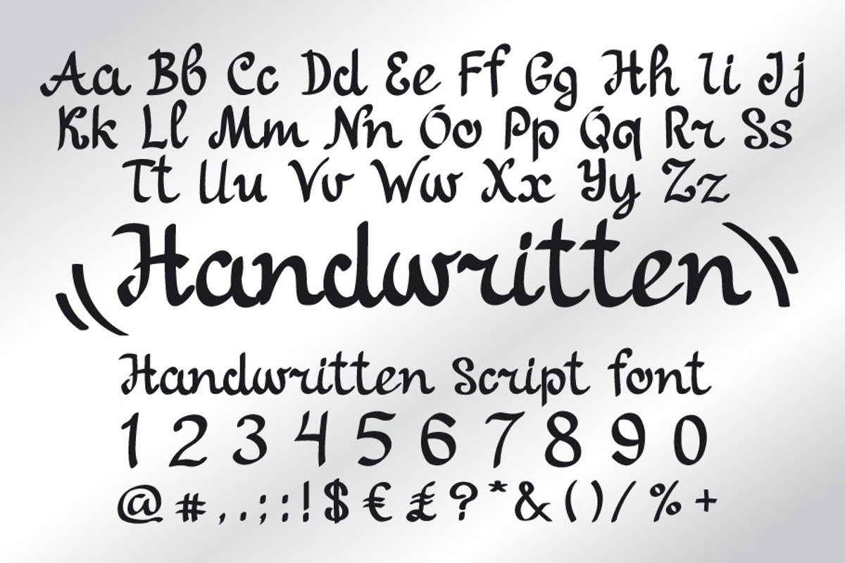 Handwritten Script Font, a Script Font by Oleg Tokarev Art (Photo 1 of 3)